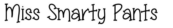 Miss Smarty Pants font preview